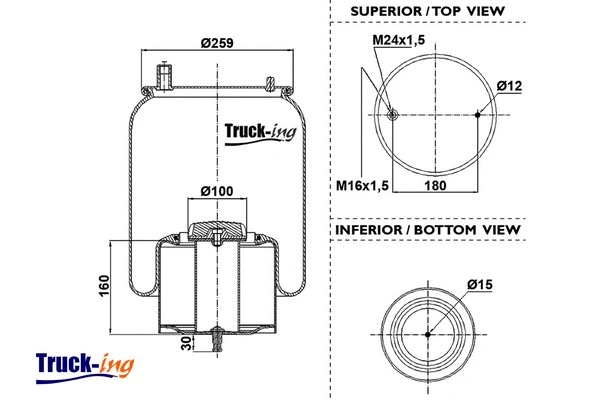 Bellow, air suspension (0293825)