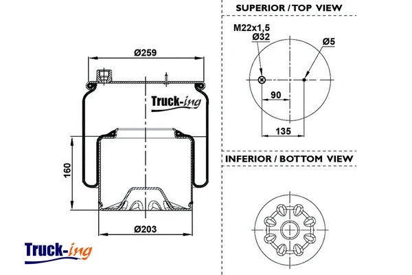 Bellow, air suspension (0293742)