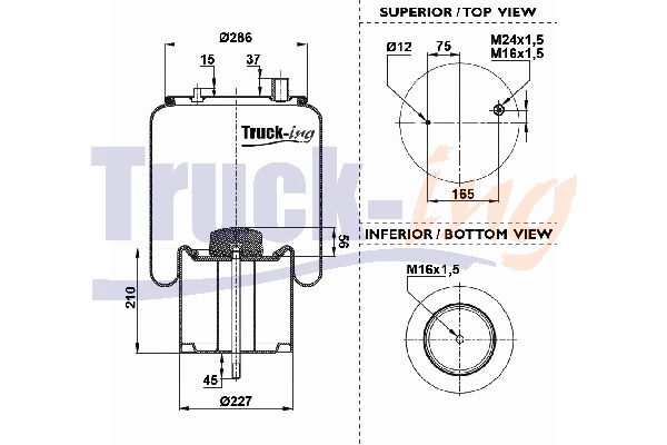 Bellow, air suspension (0293338)