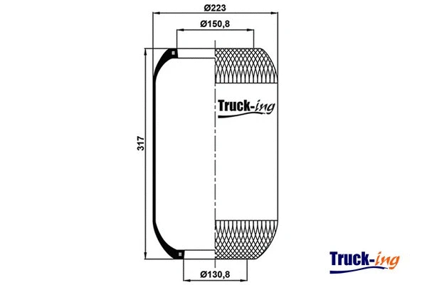 Bellow, air suspension (0291510)