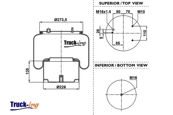 Bellow, air suspension (0293210)