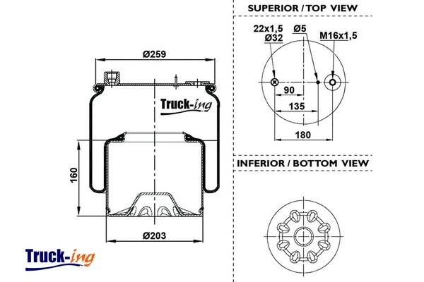 Bellow, air suspension (0293732)