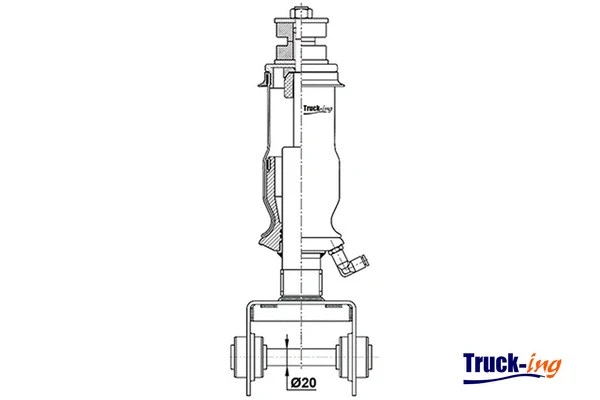 Shock Absorber, driver cab suspension (0194870)