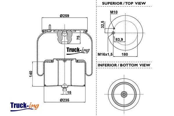 Bellow, air suspension (0293850)