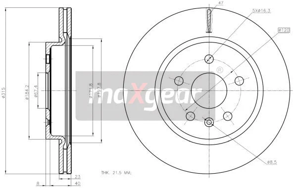 Brake Disc (19-2368MAX)