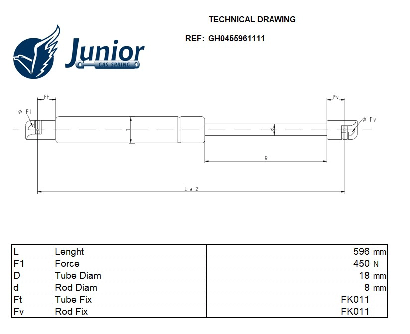 Gas Spring, boot/cargo area