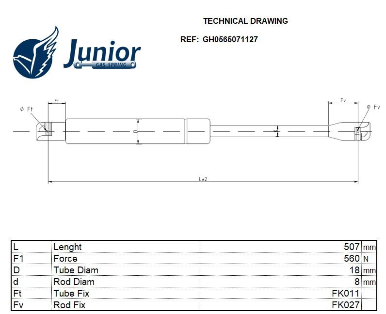 Gas Spring, boot/cargo area