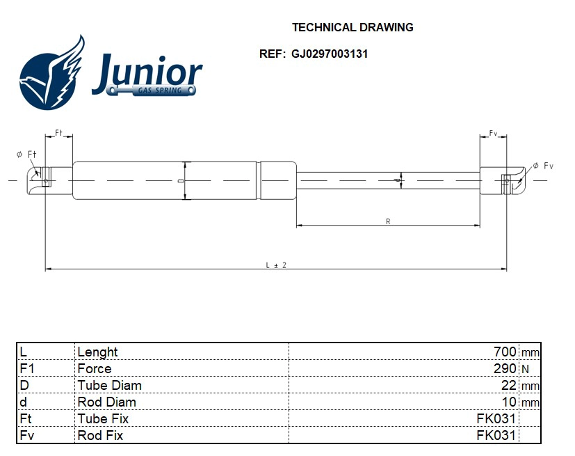 Gas Spring, boot/cargo area