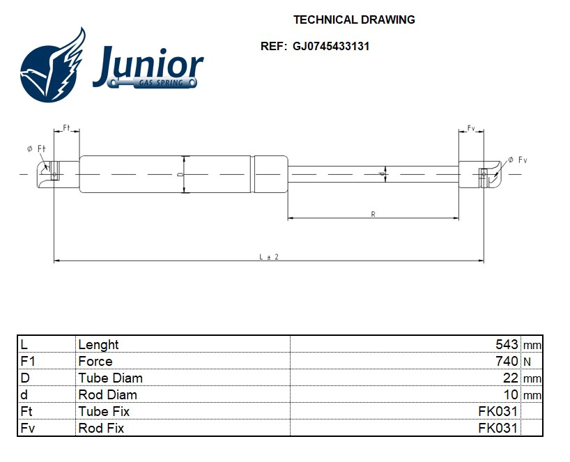 Gas Spring, boot/cargo area