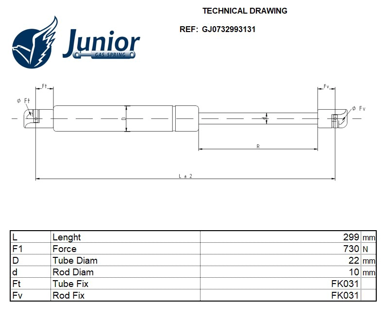 Gas Spring, boot/cargo area