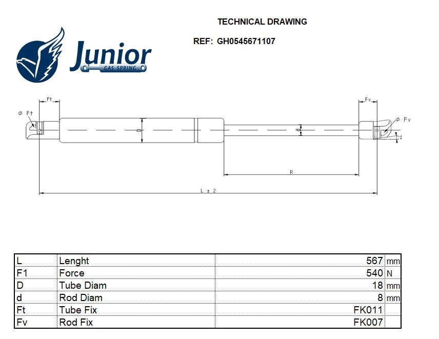 Gas Spring, boot/cargo area