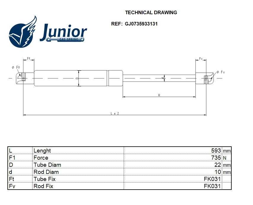 Gas Spring, boot/cargo area