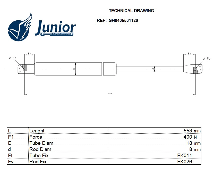 Gas Spring, boot/cargo area