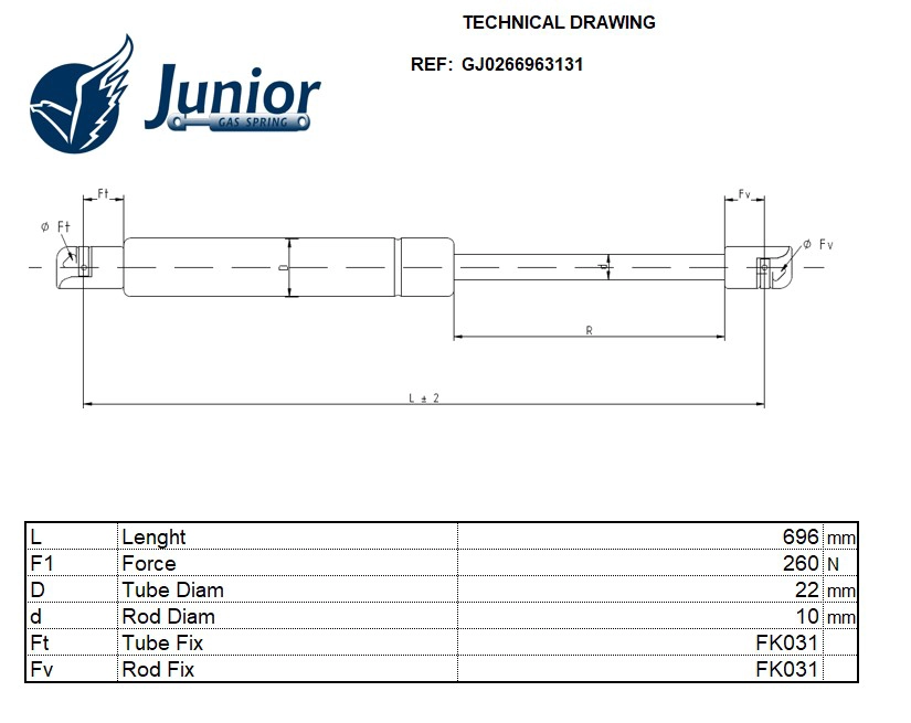 Gas Spring, boot/cargo area