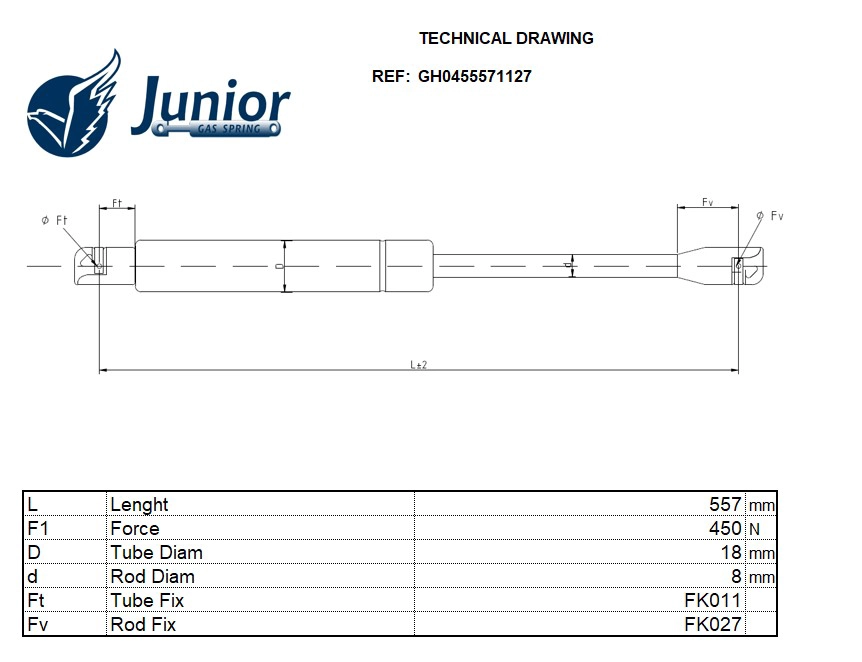 Gas Spring, boot/cargo area