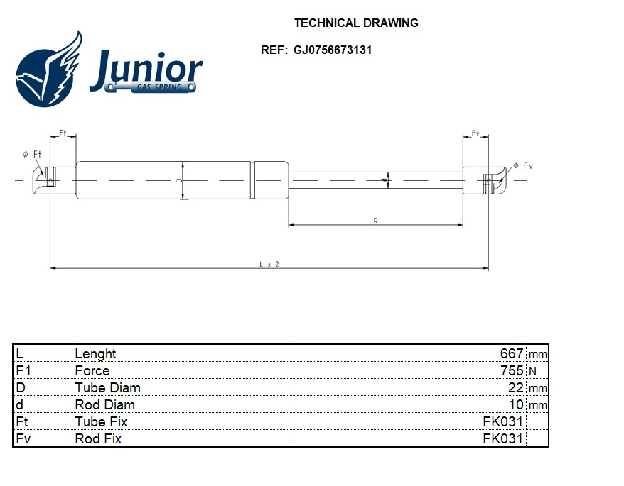 Gas Spring, boot/cargo area