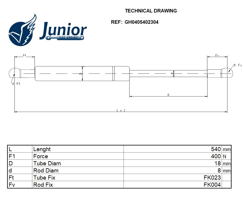 Gas Spring, boot/cargo area