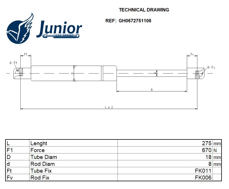 Gas Spring, boot/cargo area