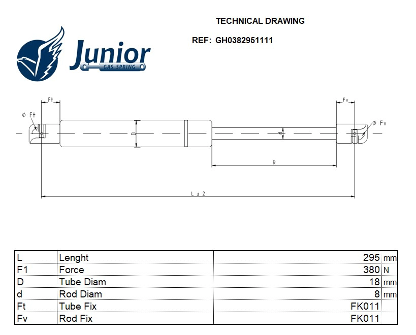 Gas Spring, boot/cargo area