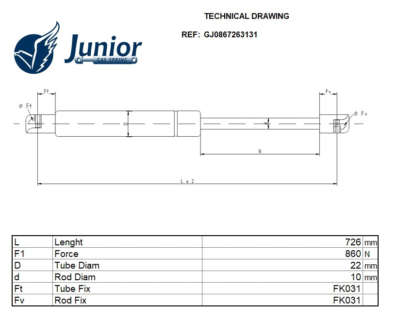 Gas Spring, boot/cargo area