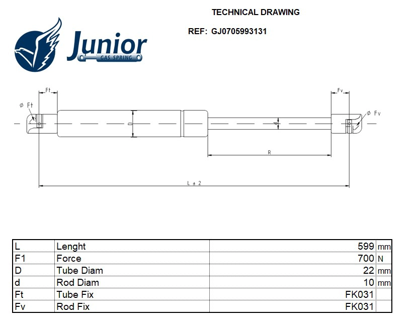 Gas Spring, boot/cargo area