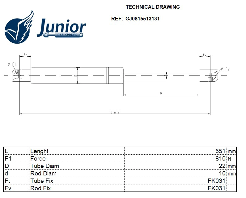 Gas Spring, boot/cargo area