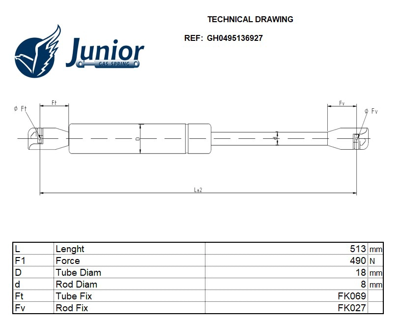 Gas Spring, boot/cargo area