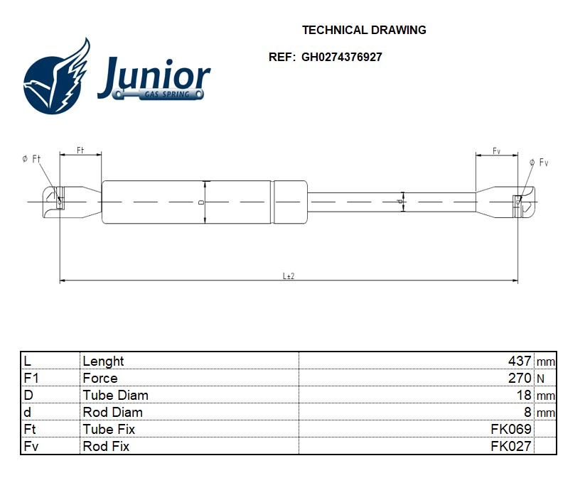Gas Spring, boot/cargo area
