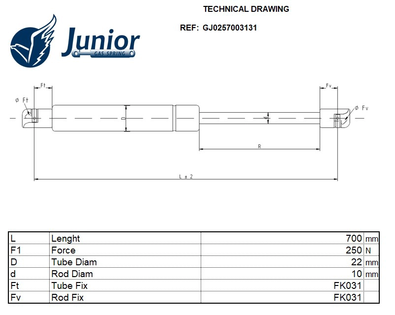 Gas Spring, boot/cargo area