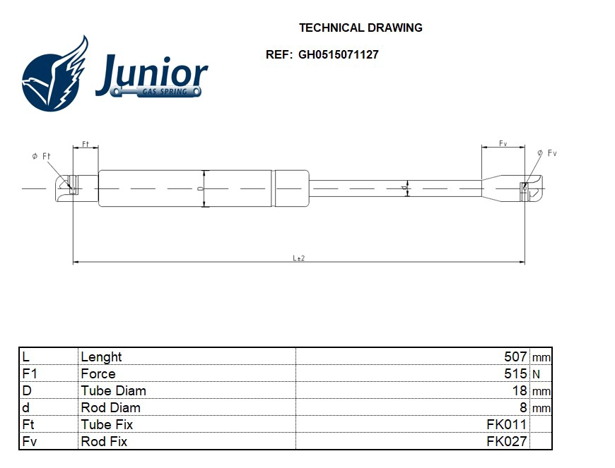 Gas Spring, boot/cargo area