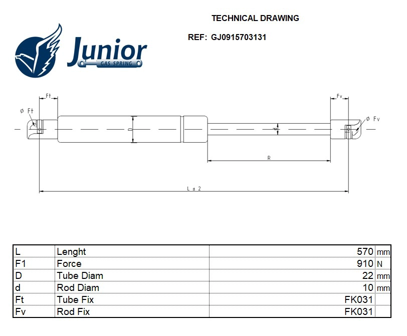 Gas Spring, boot/cargo area