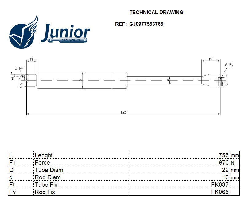 Gas Spring, boot/cargo area