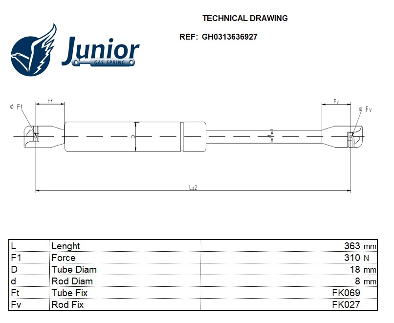 Gas Spring, boot/cargo area