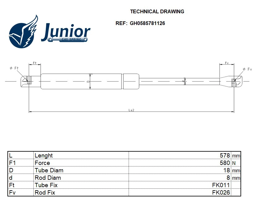 Gas Spring, boot/cargo area