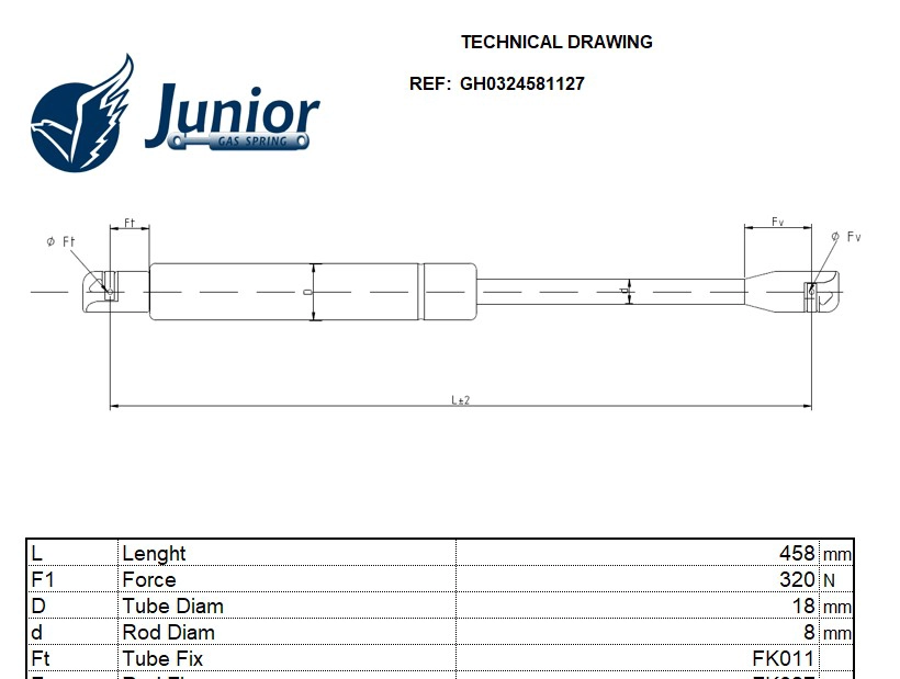 Gas Spring, boot/cargo area