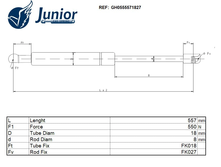 Gas Spring, boot/cargo area