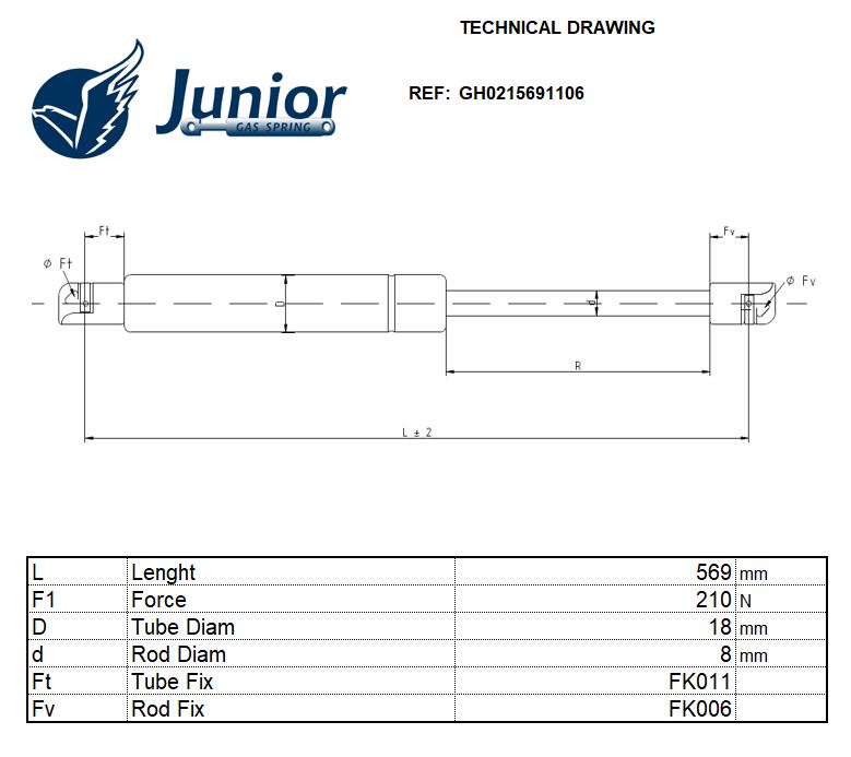 Gas Spring, boot/cargo area