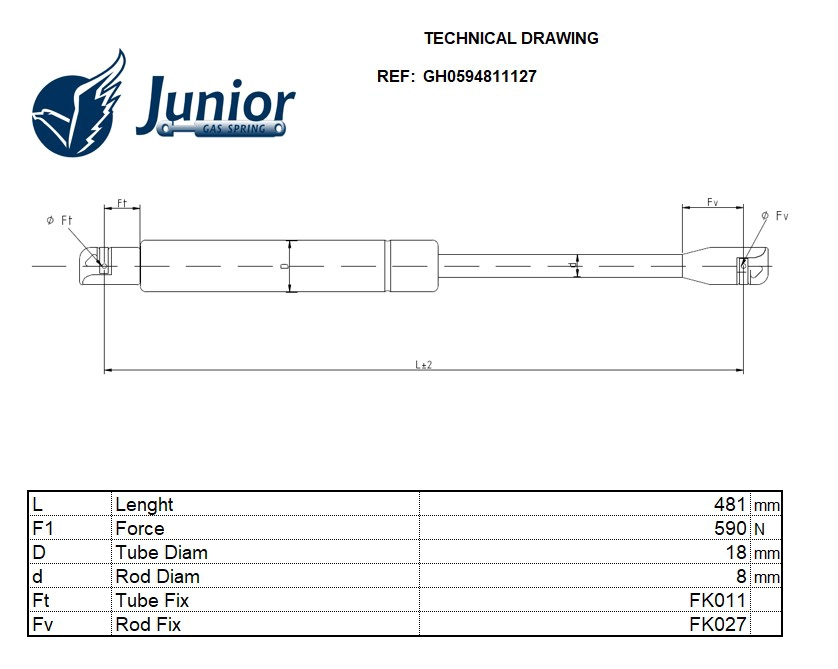Gas Spring, boot/cargo area