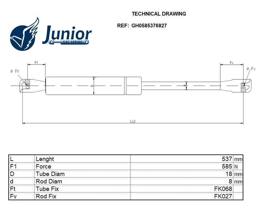 Gas Spring, boot/cargo area