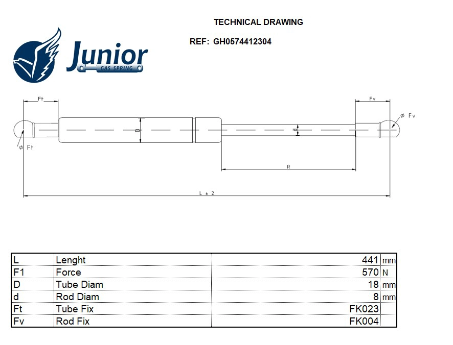 Gas Spring, boot/cargo area