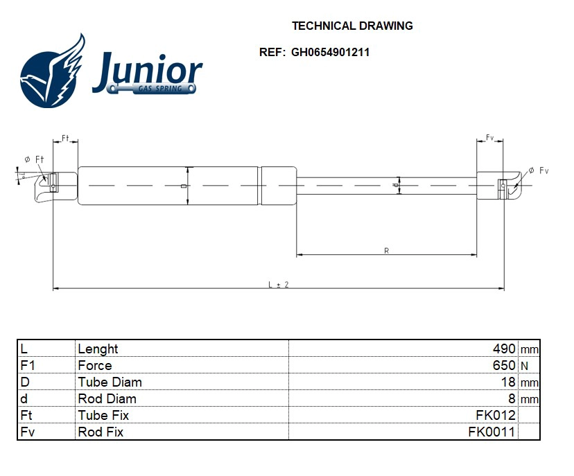 Gas Spring, boot/cargo area