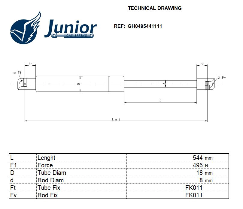 Gas Spring, boot/cargo area