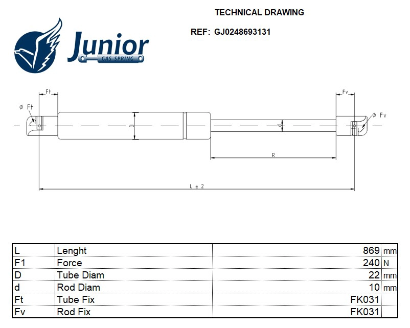 Gas Spring, boot/cargo area
