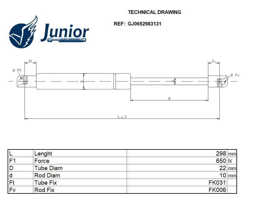 Gas Spring, boot/cargo area