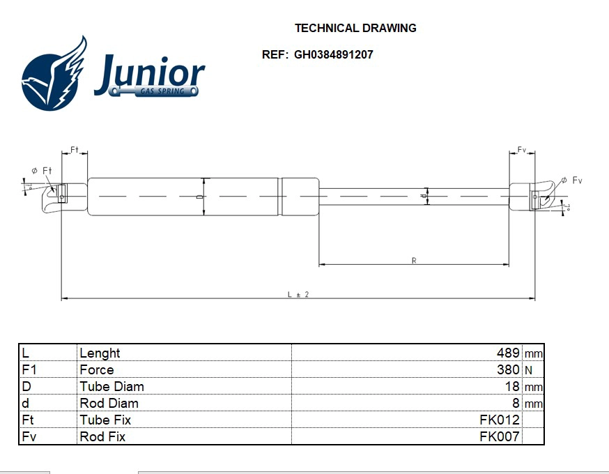 Gas Spring, boot/cargo area