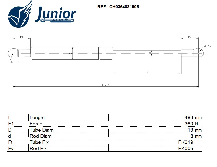 Gas Spring, boot/cargo area
