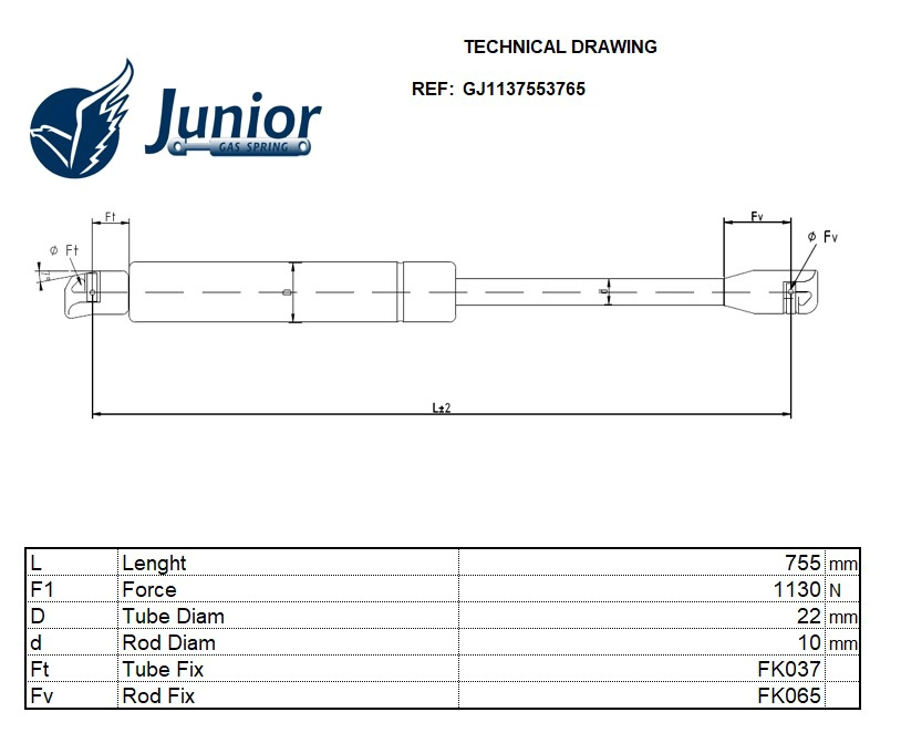 Gas Spring, boot/cargo area
