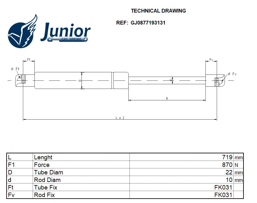 Gas Spring, boot/cargo area