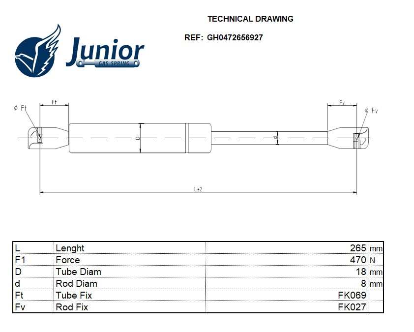 Gas Spring, boot/cargo area
