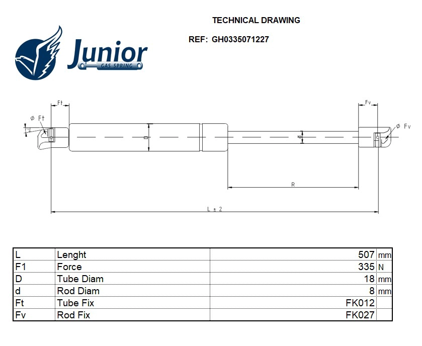 Gas Spring, boot/cargo area
